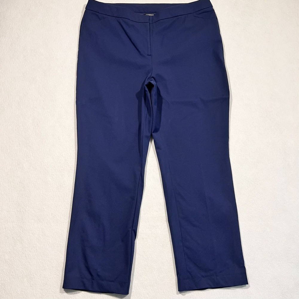 Chico's Pants Chino‎ Casual Career Office Navy Blue Women's 3R 16R 38x28